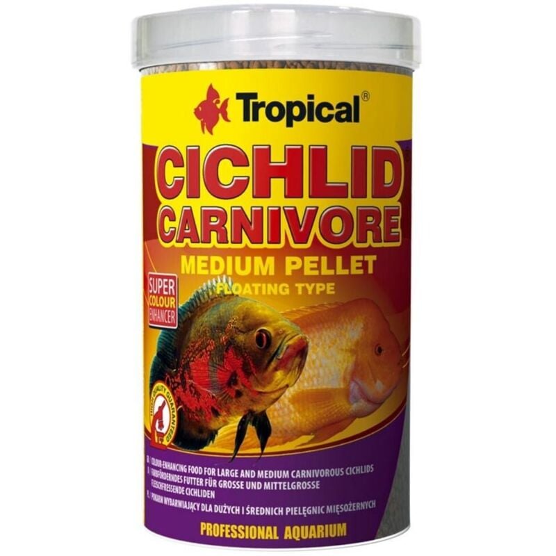 foto del prodotto cichlid carnivore medium pellet formato 500 ml tropical