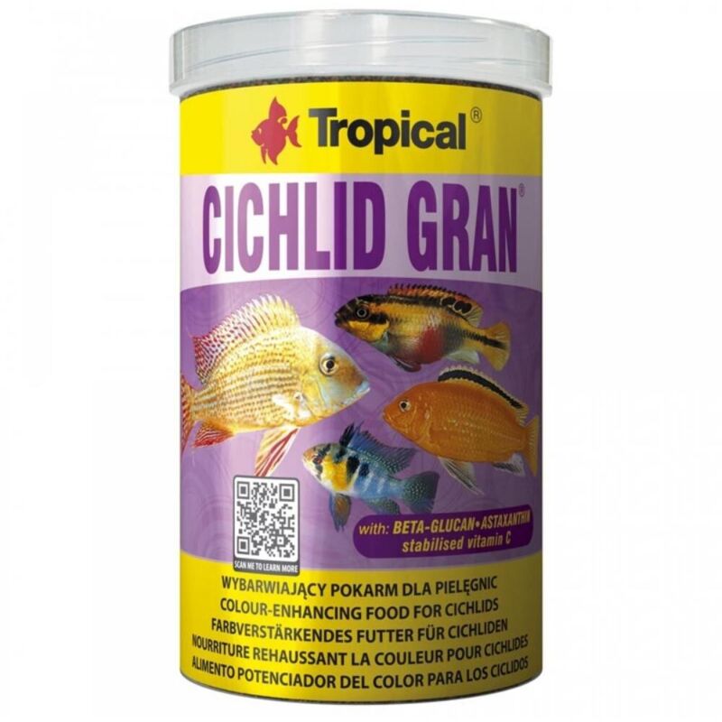 foto del prodotto cichlid gran granulare per ciclidi con beta glucano formato 250 ml tropical