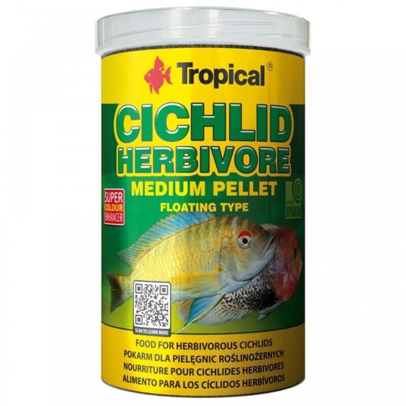 foto del prodotto cichlid herbivore medium pellet formato 1000 ml tropical