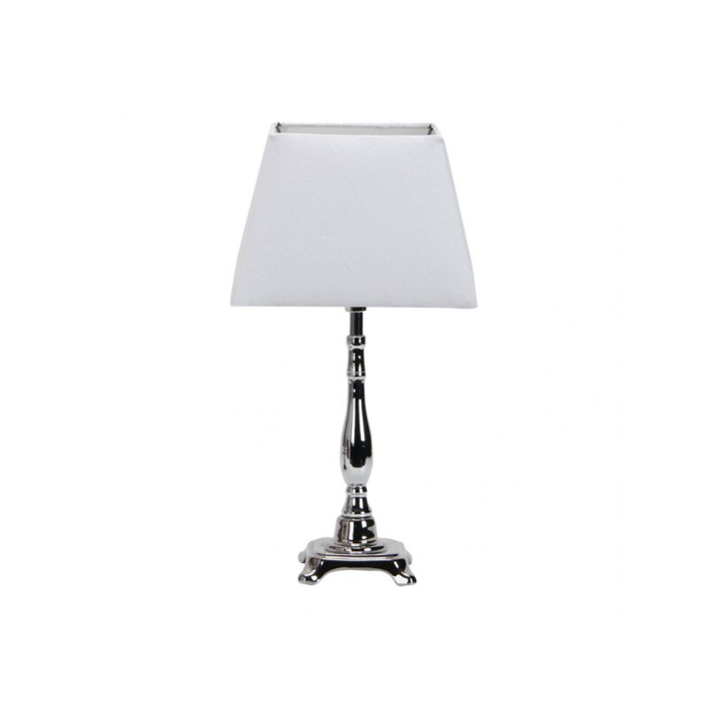 foto del prodotto ciclido lampada da tavolo e27 cromo bianco fabrilamp