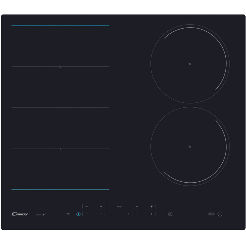 foto del prodotto cies644dcwifi. colore del prodotto nero, posizionamento dell apparecchio da incasso, dimensione della larghezza del piano cottura 59 cm. tipo di