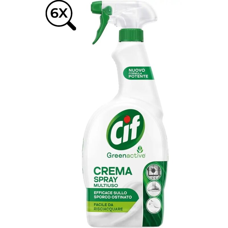 foto del prodotto cif 6x crema spray multiuso formula potenziata e innovativa greenactive 650ml