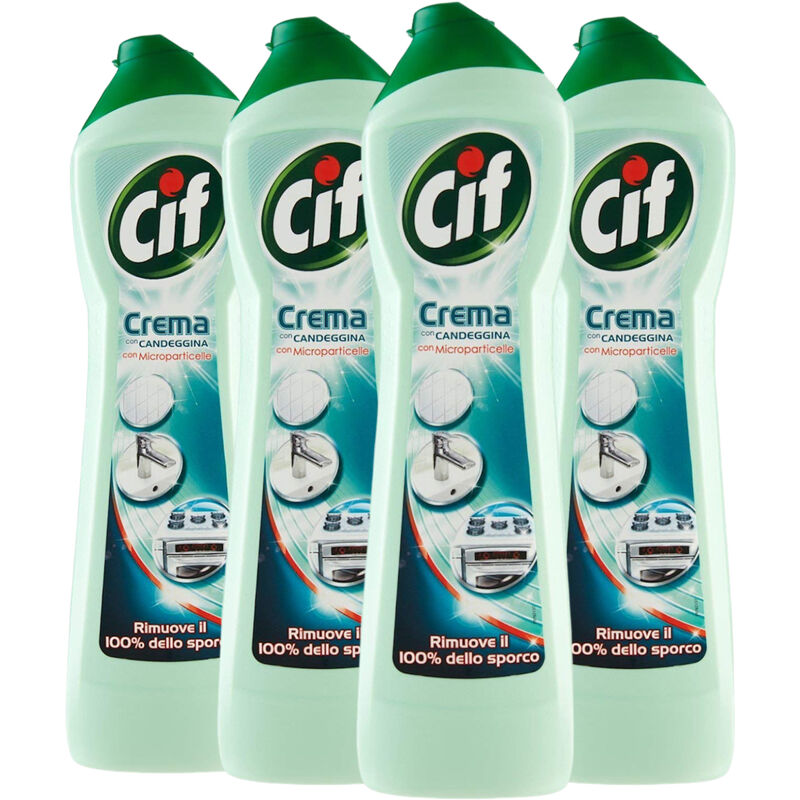 foto del prodotto cif set 4 crema attiva con microparticelle e candeggina in formato da 500 ml