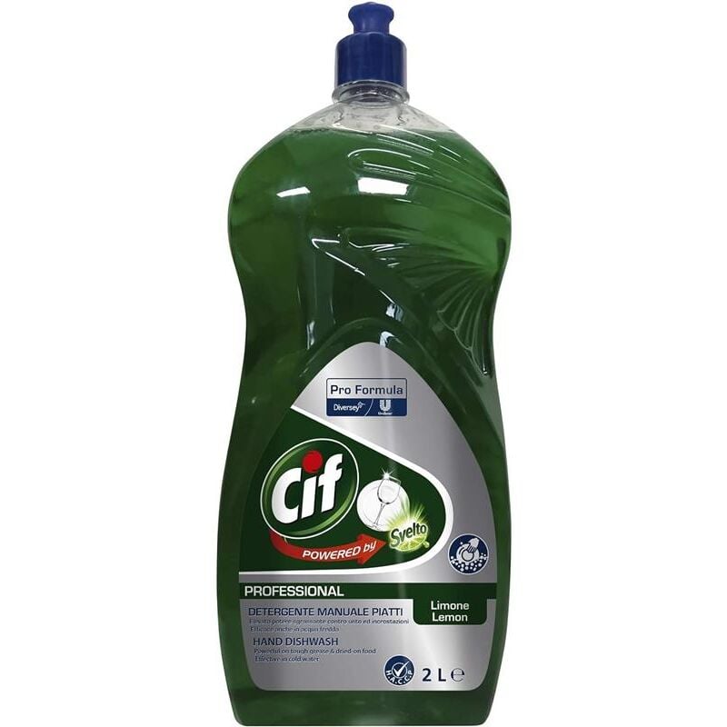 foto del prodotto cif set 6 detergente liquido sgrassante per piatti in formato da 2lt al limone