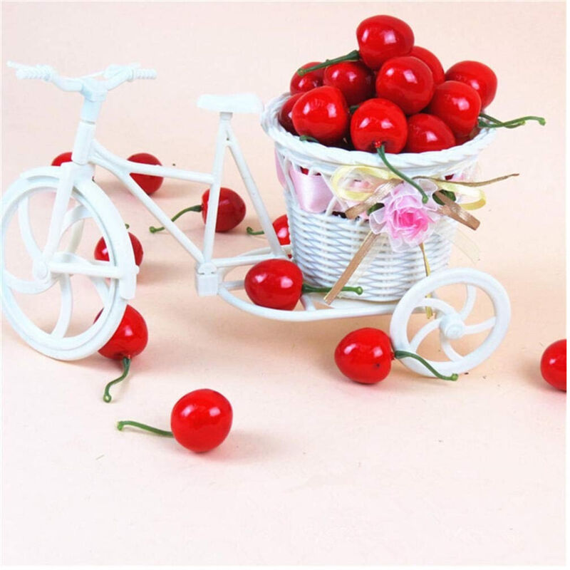 foto del prodotto ciliegia 20 pezzi ciliegie artificiale 6cm decorazione frutta finta centrotavola trade shop traesio