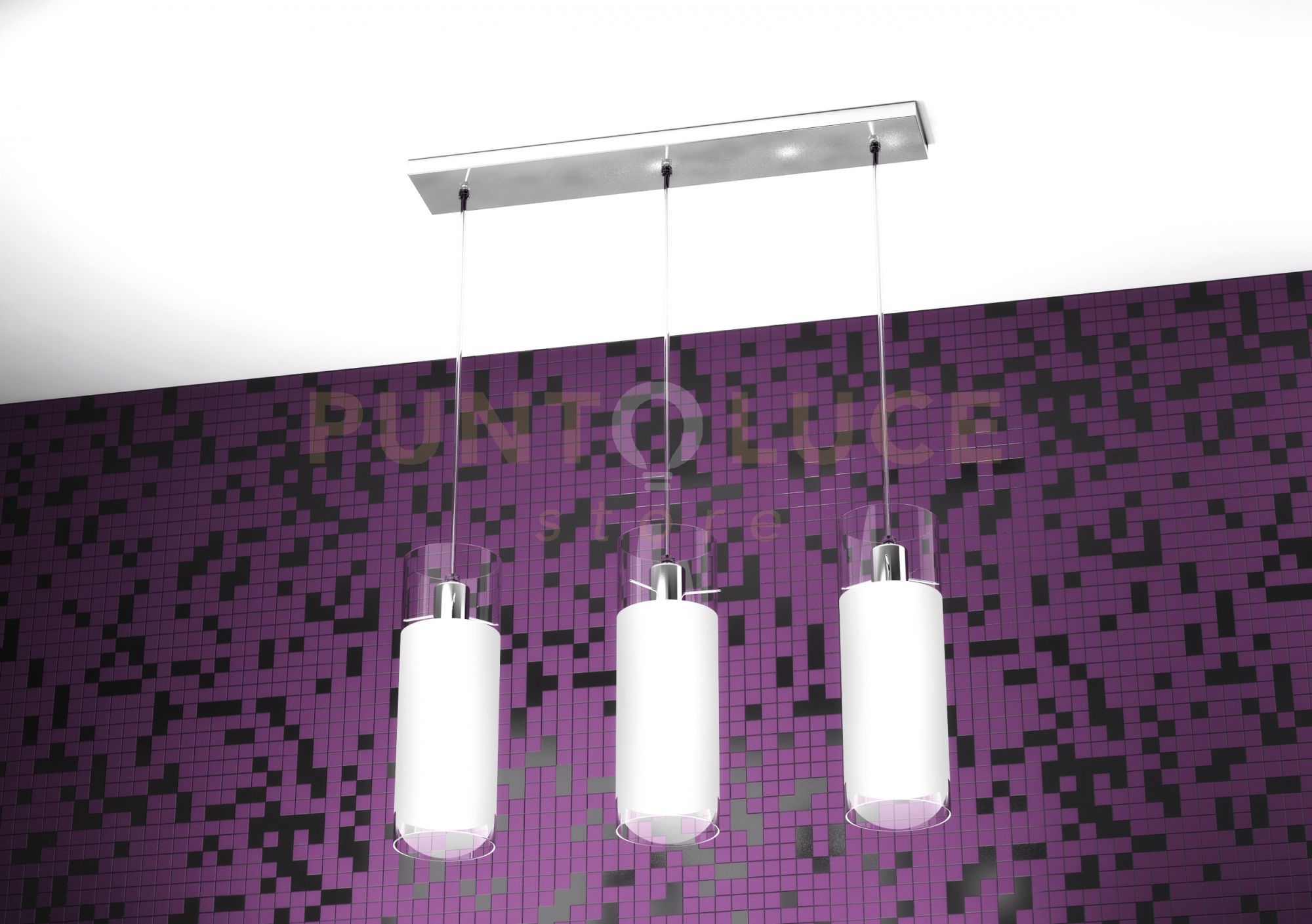 foto del prodotto cilinder sospensione 3 luci 1078 s3