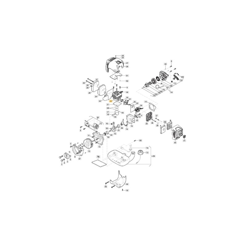 foto del prodotto cilindro 51.7 cc decespugliatore modelli abr52 b52 originale stiga 118804035 0