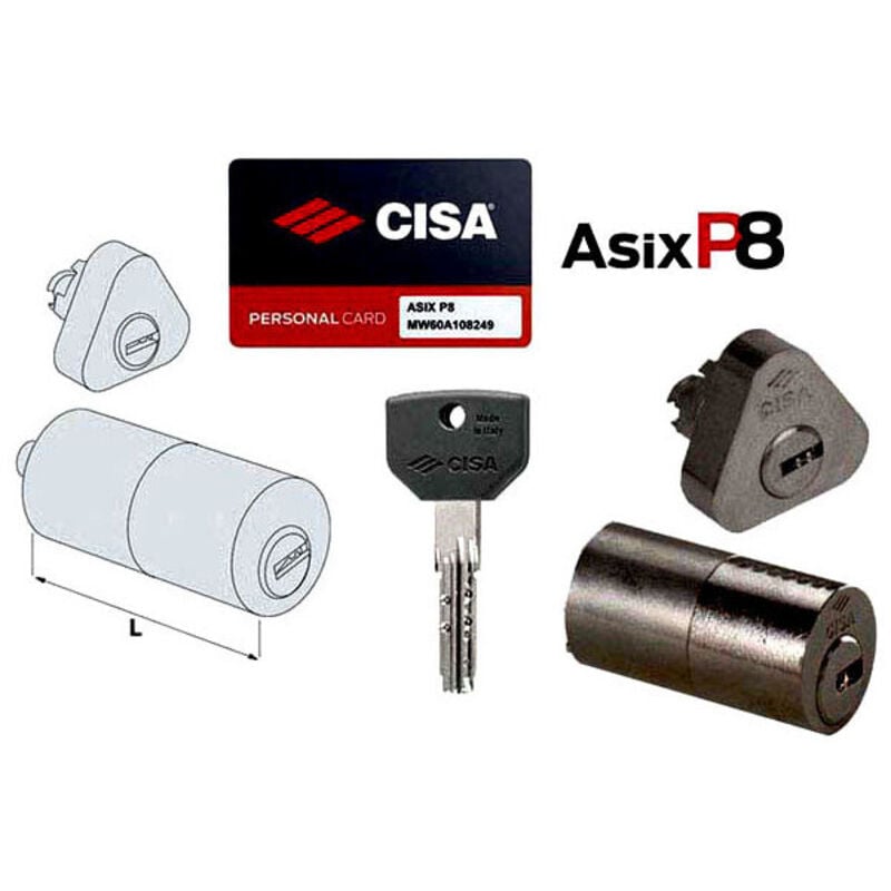foto del prodotto cilindro a doppia testa tondo per porta con chiave da 50 mm - modello 0q116-00-0 cisa