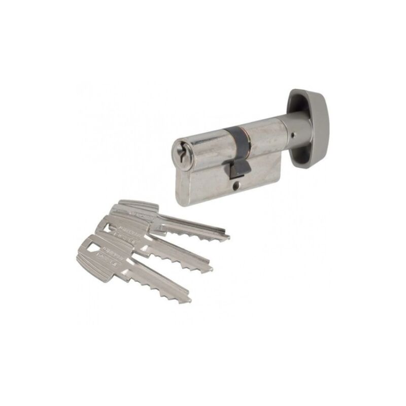 foto del prodotto cilindro a pomolo nichelato te5 tesa 60mm b30x30mm variante mv1 56698b t5ab3030n