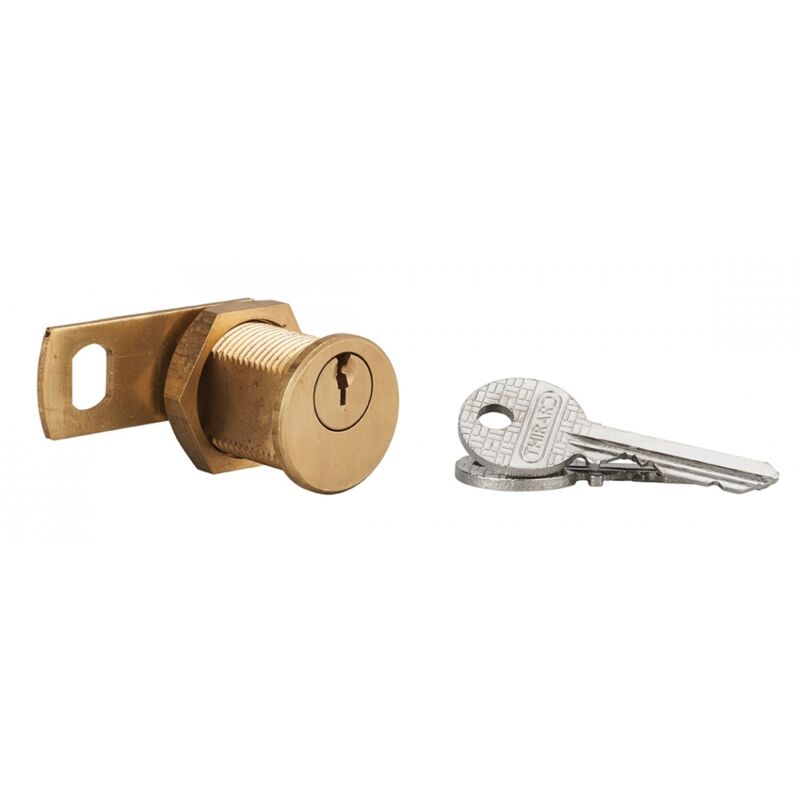 foto del prodotto cilindro con camme per cassette postali, spessore massimo 23mm, ottone, 3 chiavi thirard