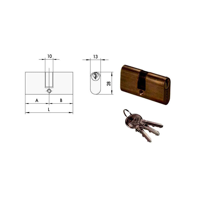 foto del prodotto cilindro da infilare ovale cisa art. 08210.18 misura 80 mm 40 40 mm