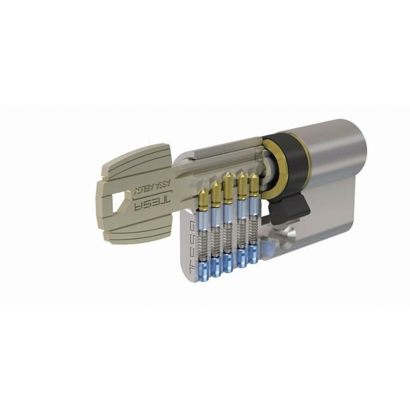 foto del prodotto cilindro di sicurezza nichelato t5c tesa 100mm 50x50 variante mv3 78565b 50305050nka