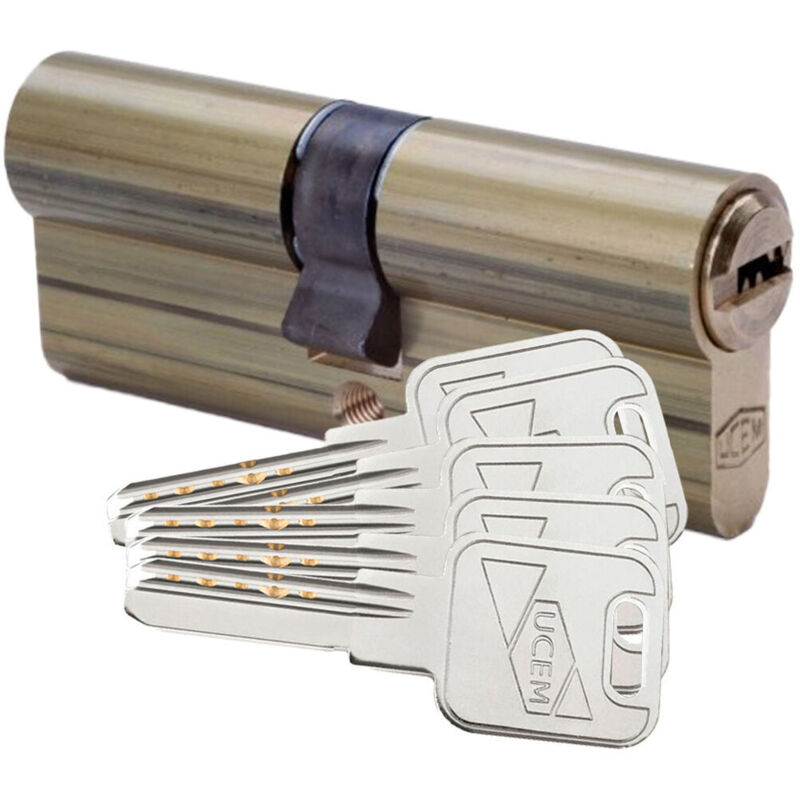 foto del prodotto cilindro di sicurezza ucem 2000s2lp3333ll europeo leva lunga 33 x 33 mm ottone