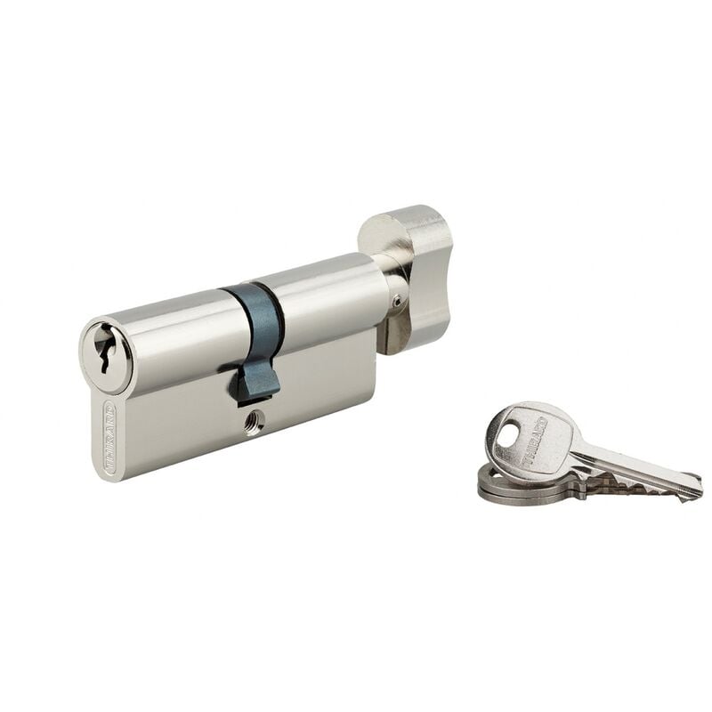 foto del prodotto cilindro europeo per serratura a pomolo sa 30bx40mm, anti estrazione, nichel, 3 chiavi - thirard