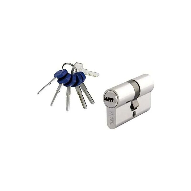 foto del prodotto cilindro europeo vi.tel. mm 80 30 50 con 5 chiavi piatte chiave da cantiere cromsat