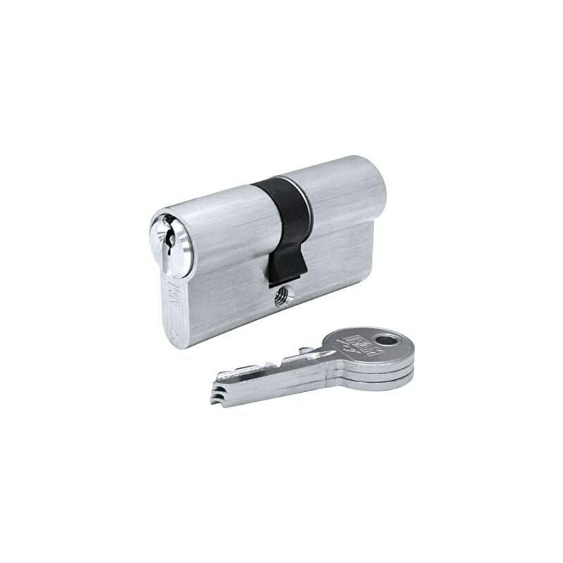 foto del prodotto cilindro f5s3535n nichel 70mm 35 35mm camma lunga 15mm. con 3 chiavi dentate. ifam