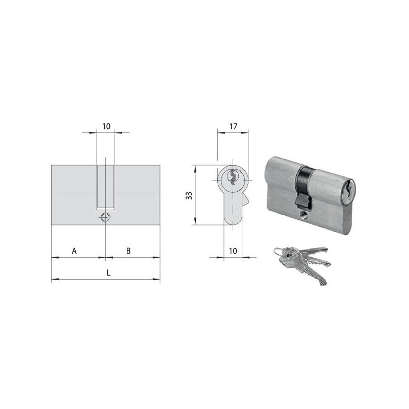 immagine 0 del prodotto cilindro inf. 79,0 39,5 39,5 n0g300 18 0 cisa
