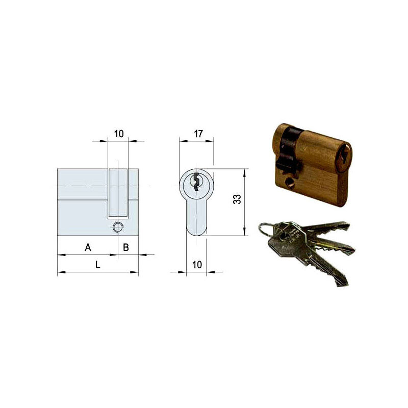 foto del prodotto cilindro inf.yale 44,5 34,5 10,0 0g304 07 0 cisa