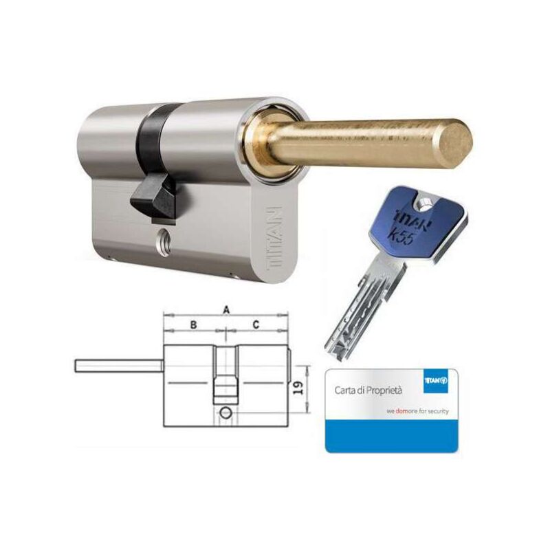 foto del prodotto cilindro infilare 70 40 30 titan t200 pr4030 dom