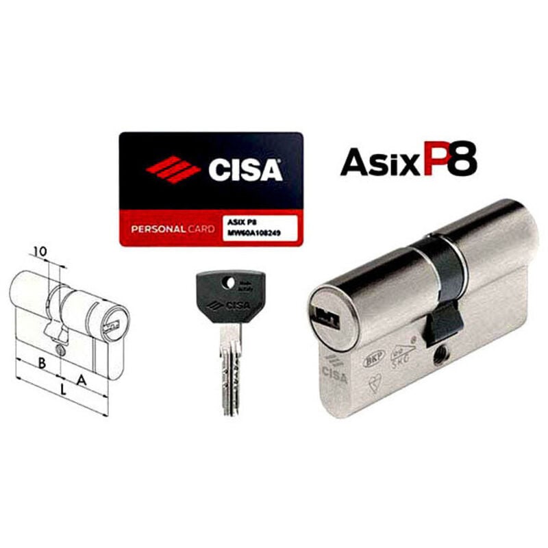 foto del prodotto cilindro infilare cisa 0q311-30-0, dimensioni 84,0 x 39,5 x 44,5 mm