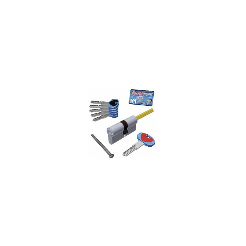 foto del prodotto cilindro k1 5ch 1c 30 30 cromo sat pomolo securemme