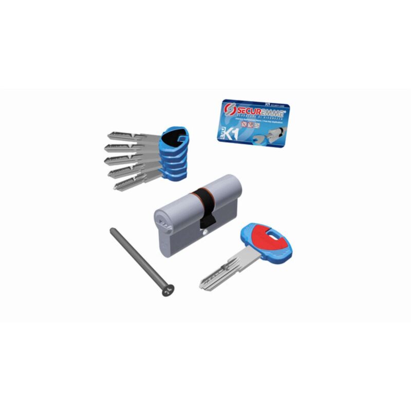 foto del prodotto cilindro k1 5ch 1c 30 60 cromo sat securemme
