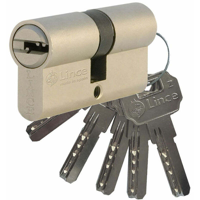 foto del prodotto cilindro lince c2 9c253232n nichelato acciaio leva lunga 64 mm 