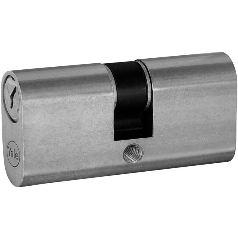 foto del prodotto cilindro ovale per serrature yn0901002002 nichelato satinato, 27,5 27,5 mm, 3 chiavi yale