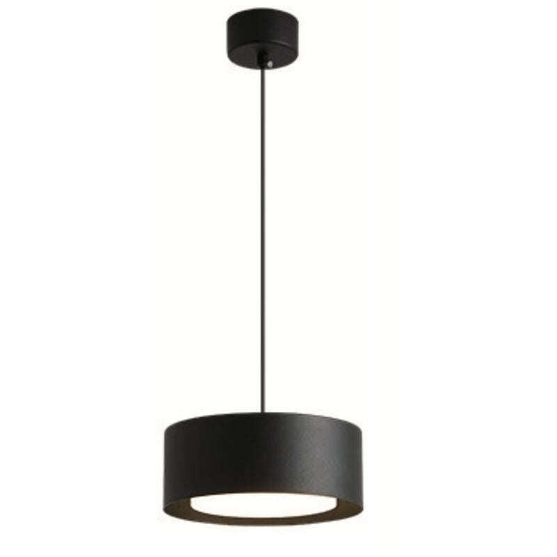 foto del prodotto cilindro p nero - moderna lampada a sospensione a led in metallo