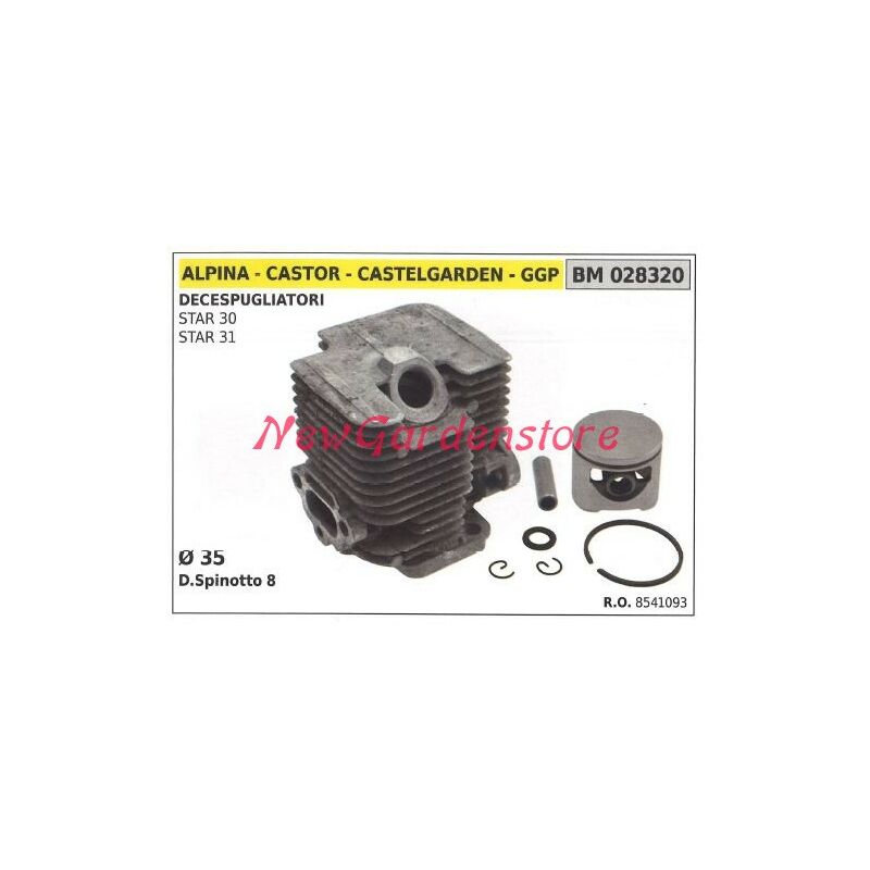 foto del prodotto cilindro pistone segmenti alpina motore decespugliatore star 30 31 028320