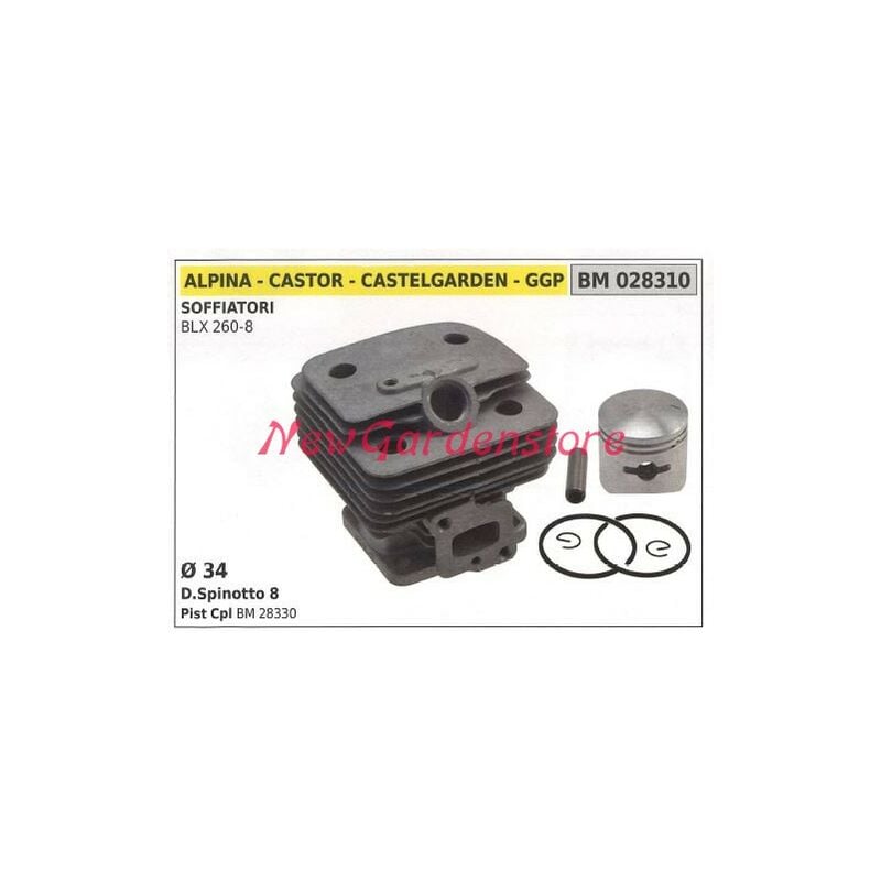 foto del prodotto cilindro pistone segmenti alpina motore soffiatore blx 260 8 028310