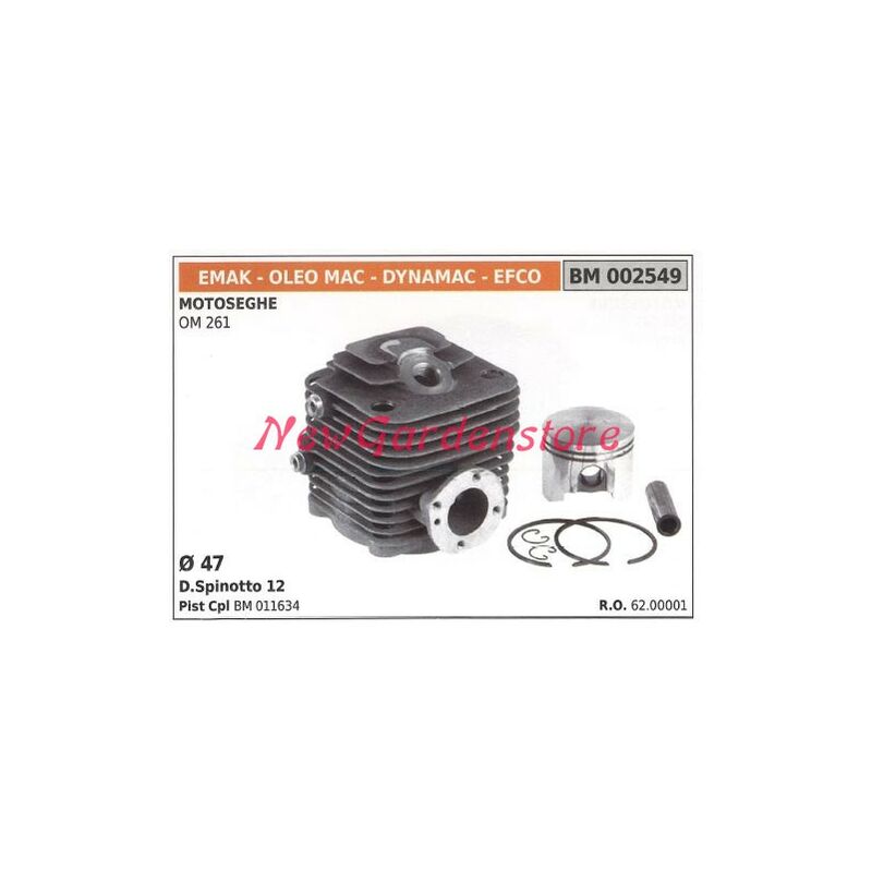 foto del prodotto cilindro pistone segmenti emak motore motosega om 261 002549