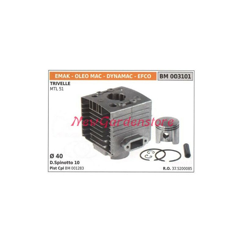 foto del prodotto cilindro pistone segmenti emak motore trivella mtl 51 003101