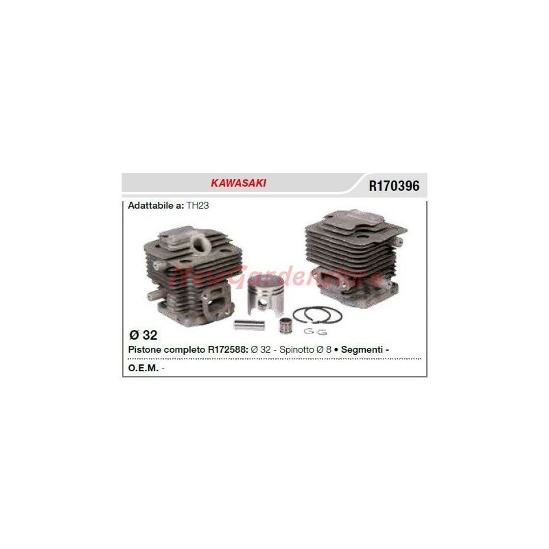 foto del prodotto cilindro pistone segmenti kawasaki decespugliatore th23 r170396