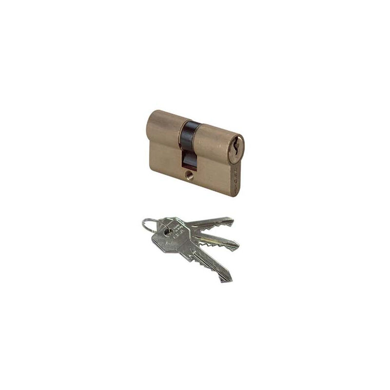 foto del prodotto cilindro sagomato 0g300 cisa ottone chiavi 3 camma din mm 80 40 40