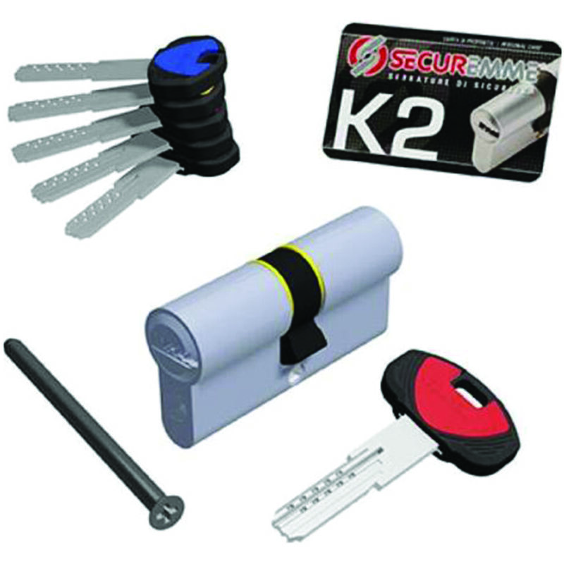 foto del prodotto cilindro sagomato profilo europeo k2 1 5 chiavi 0ck2 mm.40x70 3200ccs40701x5 