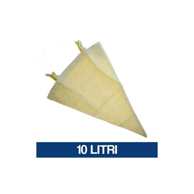 foto del prodotto cilli filtro sacco conico in tela per mosto birra vino 10 20 30 40 lt 18529v lt 10 18529 
