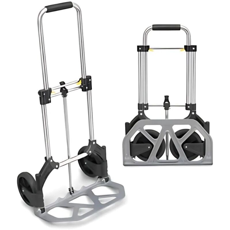 foto del prodotto cilvani carrello portapacchi pieghevole in alluminio con ruote in gomma portata 80kg