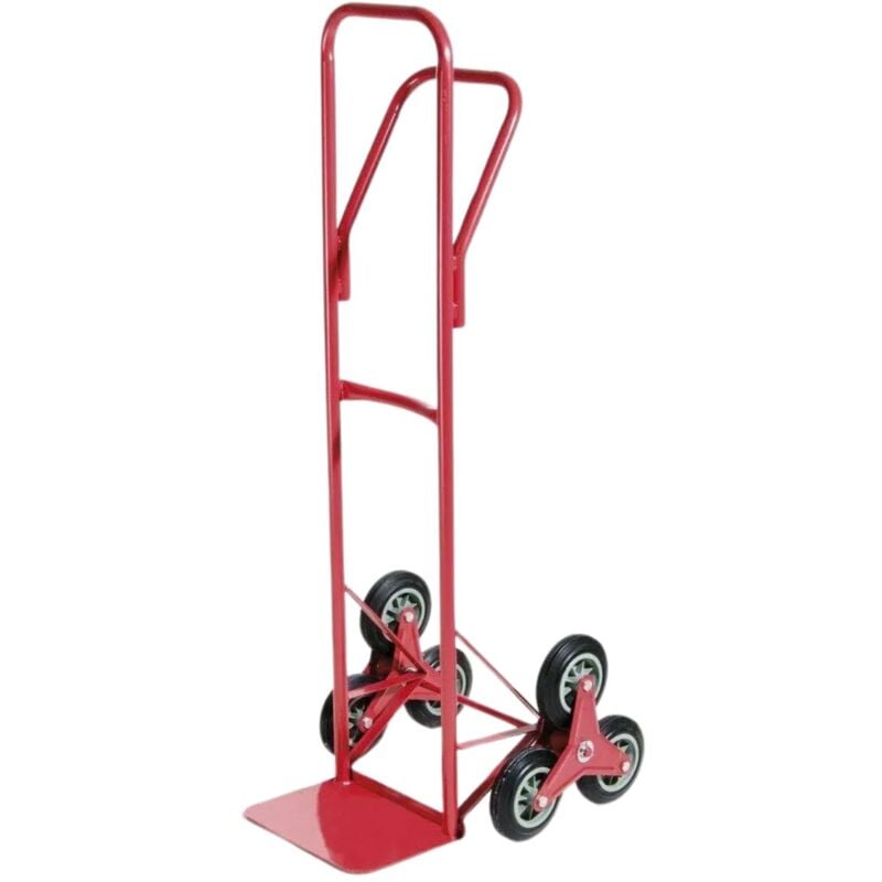 foto del prodotto cilvani carrello saliscale portapacchi professionale a 3 ruote pneumatiche portata 150kg