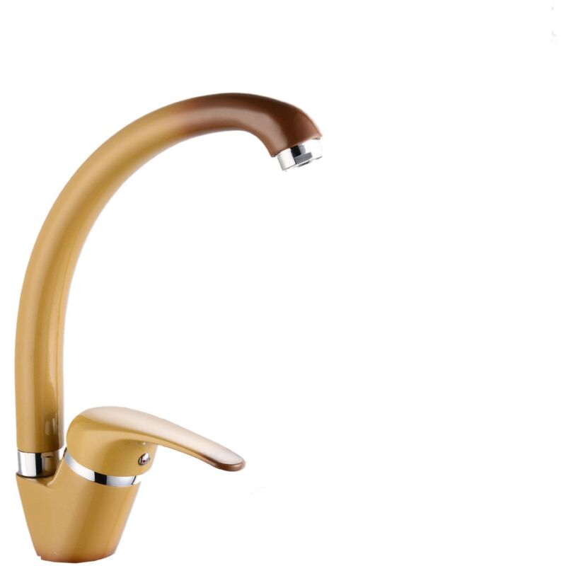 foto del prodotto cilvani - miscelatore cucina mix lavello rubinetto colore terra di francia mod vancouver