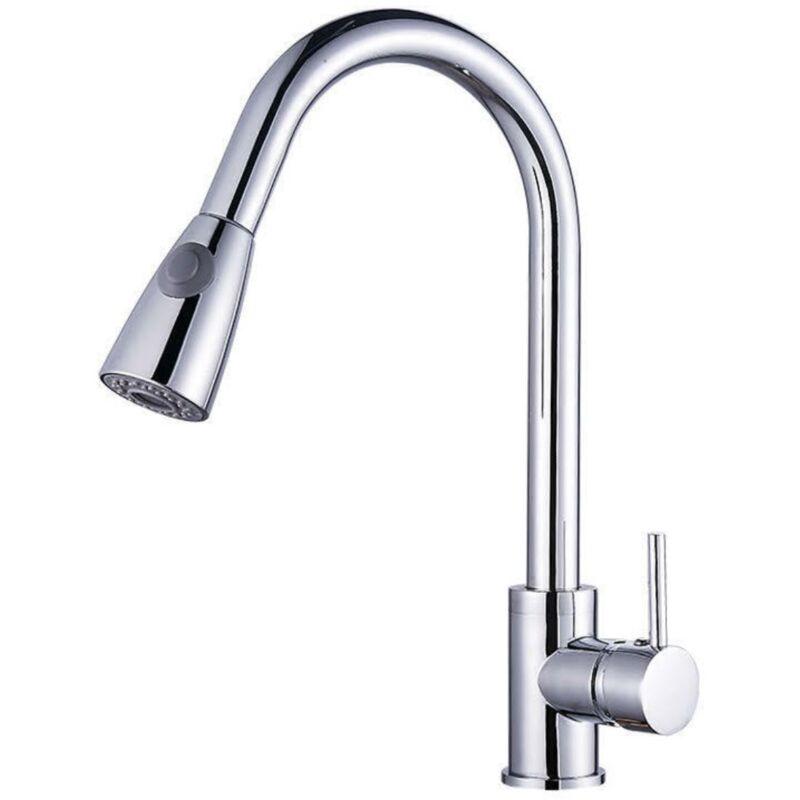 foto del prodotto cilvani rubinetto per lavello cucina cromato doccetta estraibile monocomando montecarlo