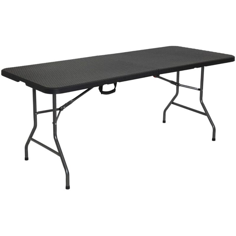 foto del prodotto cilvani tavolo pieghevole donatello effetto rattan 180x67x74