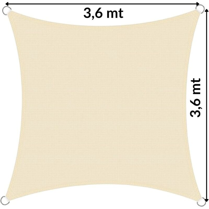 immagine 0 del prodotto cilvani tenda a vela ombreggiante triangolare e quadrata varie misure misura triangolare 3.6x3.6x3.6