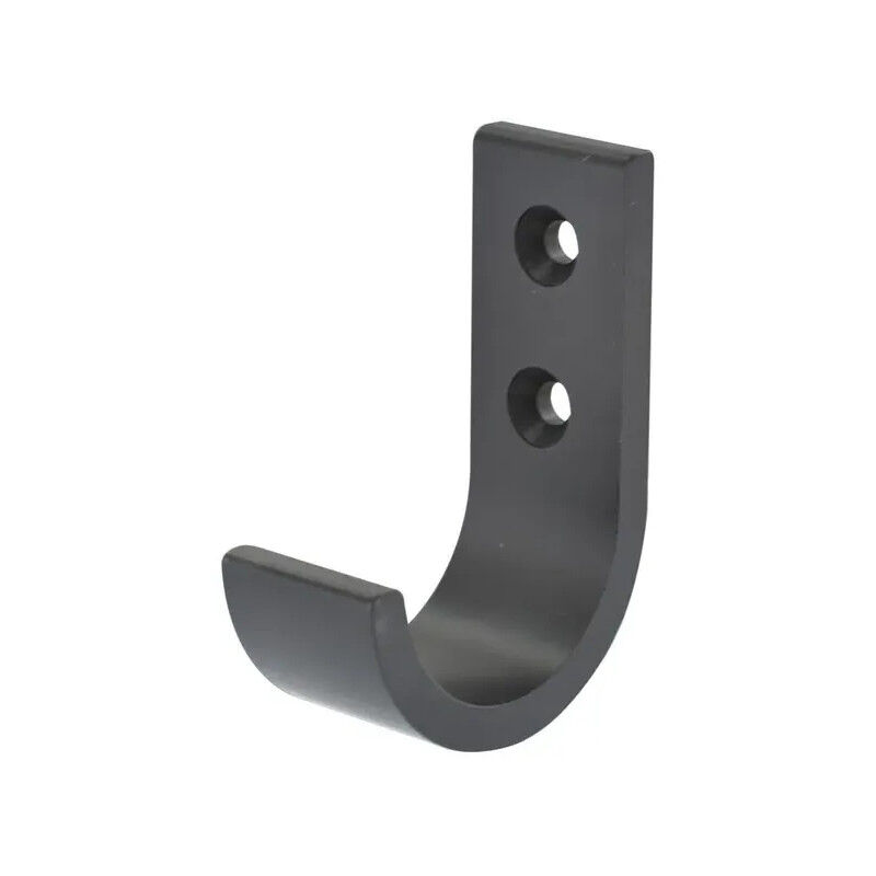 foto del prodotto cime appendiabiti da parete con 1 gancio in alluminio nero l. 25 x a. 70 x p. 50 mm