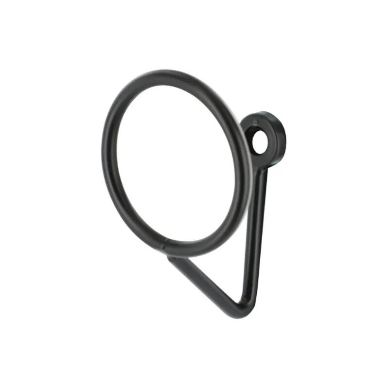 foto del prodotto cime appendiabiti da parete con 1 testa in acciaio nero, l. 97 x p. 56 mm
