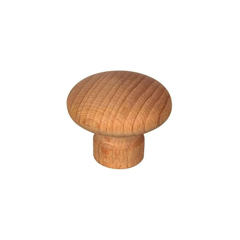 foto del prodotto cime pomello rotondo con inserto, faggio levigato, d.50mm, d.41mm, 1 pezzo con viti.