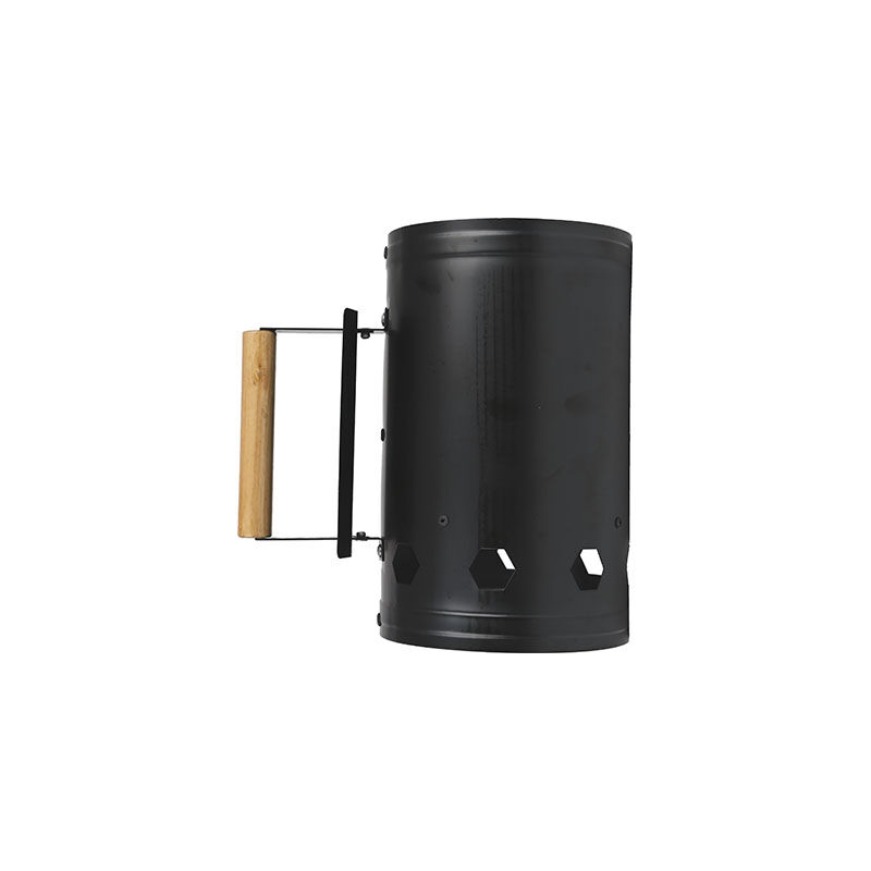 foto del prodotto ciminiera accendi carbonella domus acciaio verniciato legno cm 16 h.cm 27,3
