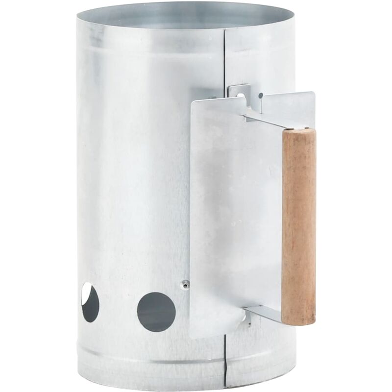foto del prodotto ciminiera per barbecue starter a carbone in acciaio zincato vidaxl