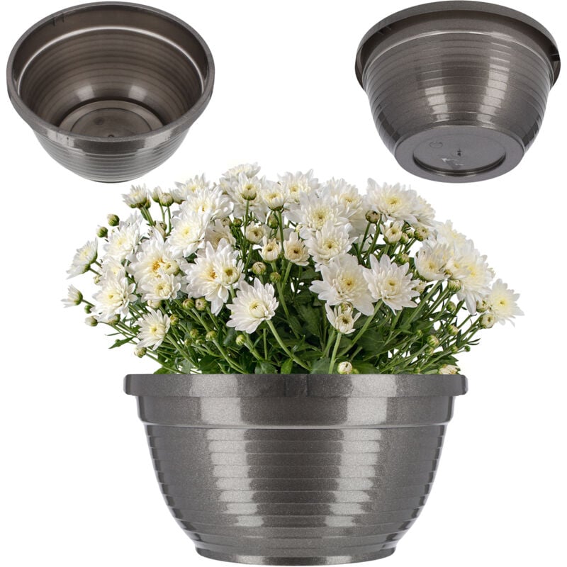 foto del prodotto cimitero vaso da fiori in plastica lapide ciotola da cimitero 13 cm kadax