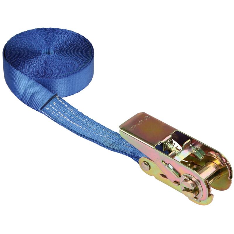 foto del prodotto cinghia a cricchetto, 1 pezzo, blu, 25 mm 5 m, forza di ancoraggio 800 kg kerbl